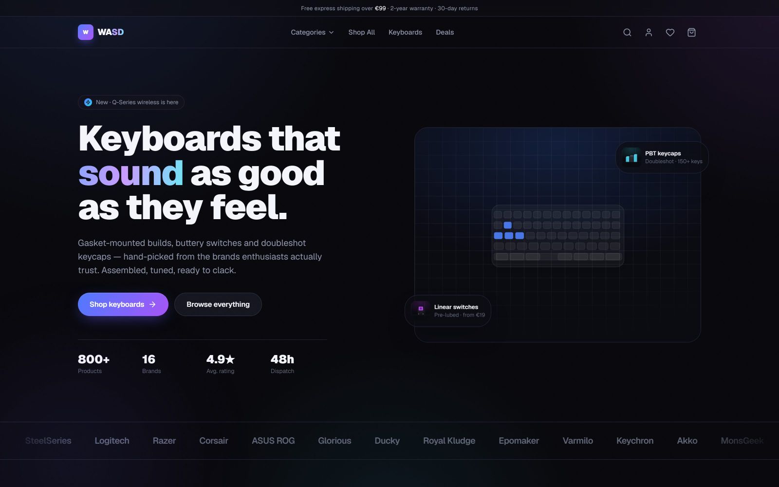 WASD — magazin online de tastaturi mecanice